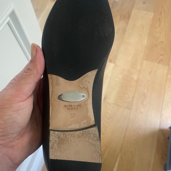 Sarah Flint Natalie Black Vachetta Flat Size 37 - Picture 10 of 15